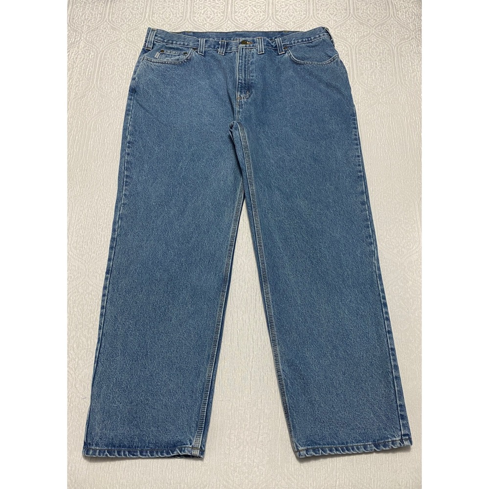 Carhartt B460 LVB Relaxed Fit Jeans Men's Size 44×32 Blue Straight